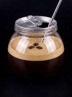 Espresso martini served in a 210ml clear PET dessert jar with peel-off lid – Can Café NZ