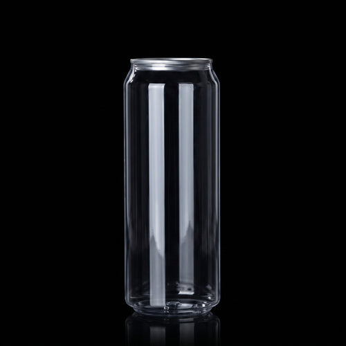 500ml clear PET can with 55mm lid – Can Café NZ