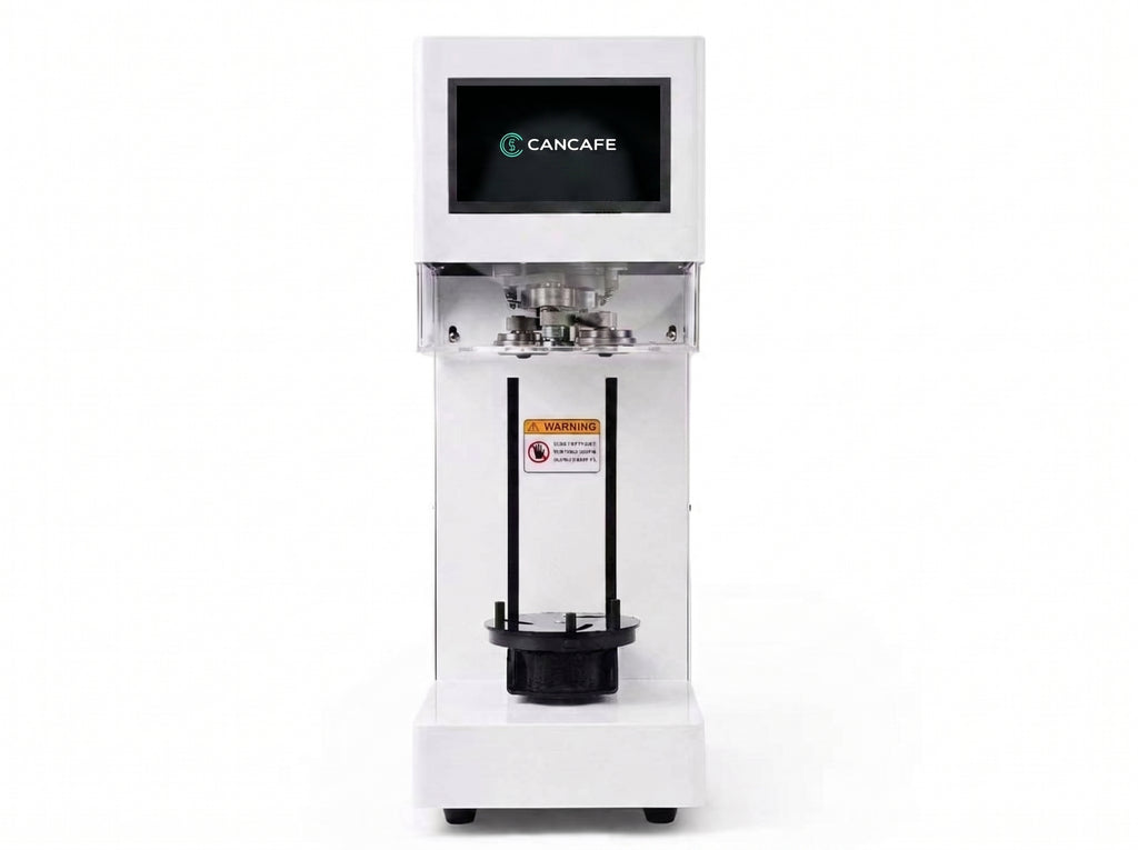 White automatic PET can sealing machine for cafés in New Zealand